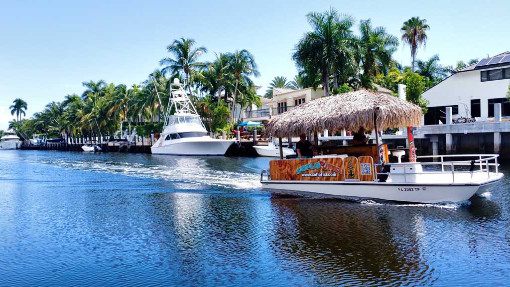 Soflo Tiki Boat Cruise in Fort Lauderdale.